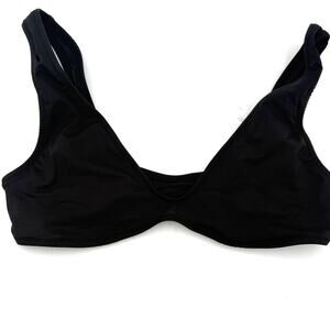 Skims Women's Black Bikini Swimsuit Sculpting Swim Top Size Medium NWOT